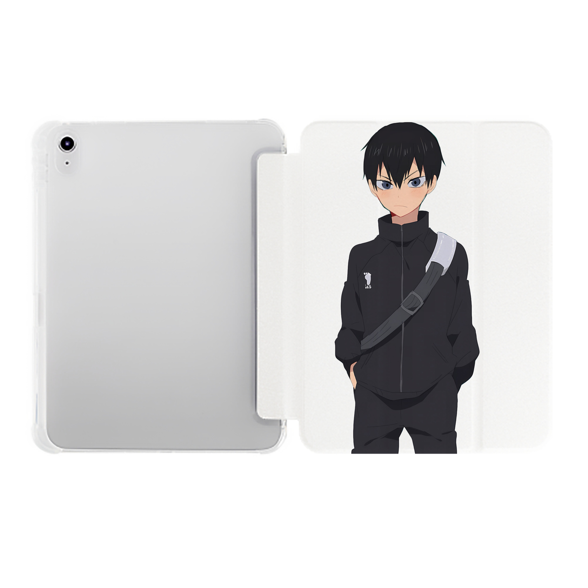 （画像用） ハイキュー!! Haikyu!! IPad ケース ペン収納付き 三つ折りスタンド PUレザー×シリコン 対応機種9.5/10.5/10.9インチ